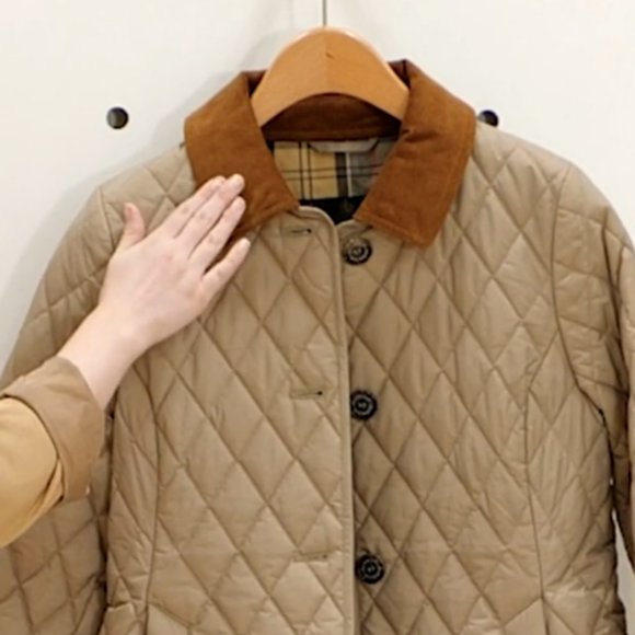 BARBOUR Women's Sterndale Quilted Jacket $270 in Light Trench Great Reviews